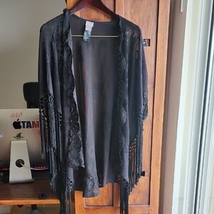 Chico's Black Textured Cardigan